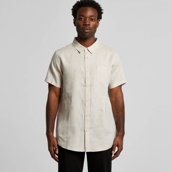 AS Colour Mens Linen Short Sleeve Shirt Thumbnail